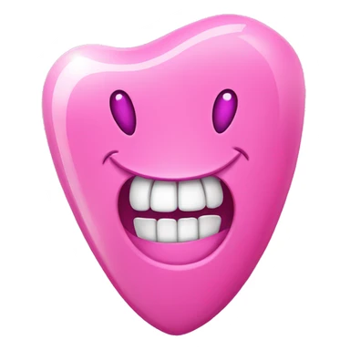 pink gemstone on tooth sticker