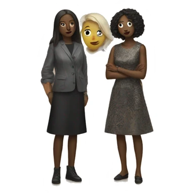 Two women friends in an art gallery sticker