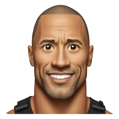 the rock with CapCut sticker