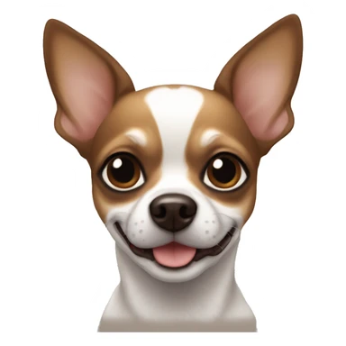 chihuahua happy black and brown sticker