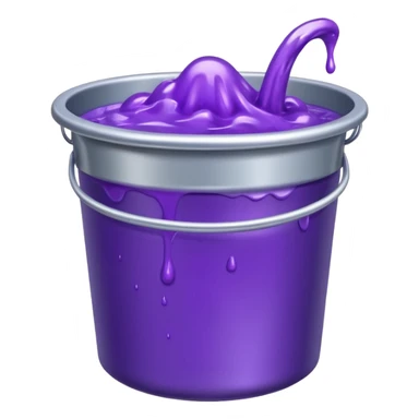 metallic bucket filled with purple slime sticker
