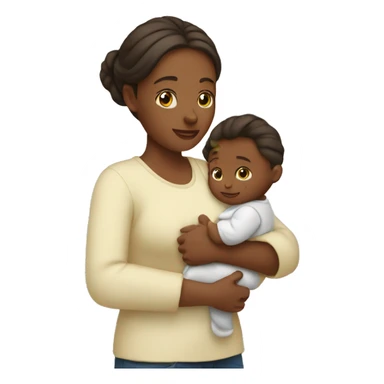 Mom with a baby in her arms sticker