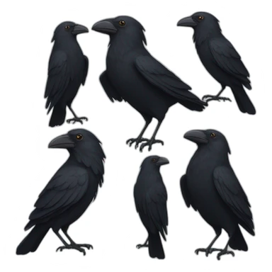 Corbeau noir sticker