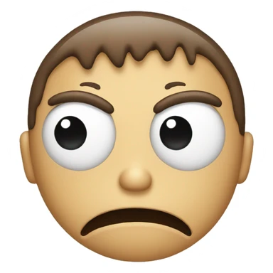 emoji with an angry four line symbol on head sticker