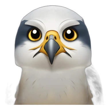 peregrine falcon face depressed sticker