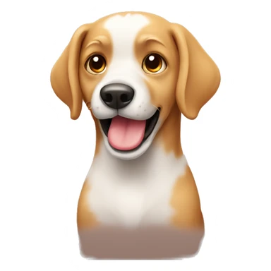Dog send heart  sticker