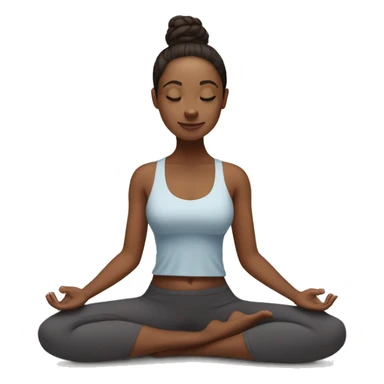 A brunnete doing yoga sticker