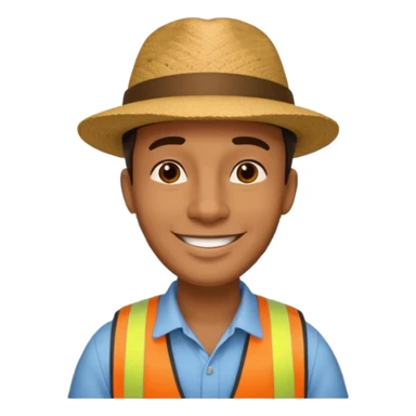 homme créole réunionnais  avec chapeau embouteillage route  sticker