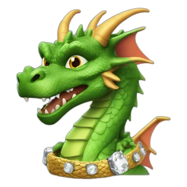 dragon with cigar and bling sticker