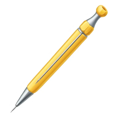 sewing needle with yellow thread sticker