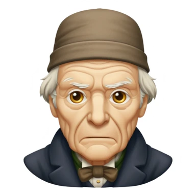 Ebenezer Scrooge head sticker