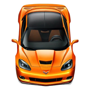 Orange 2007 corvette sticker