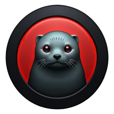 iOS sticker, summoning seal, black circle, red symbol, minimal sticker