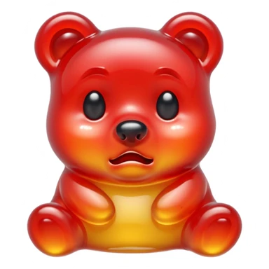 Melted gummy bear crying sticker