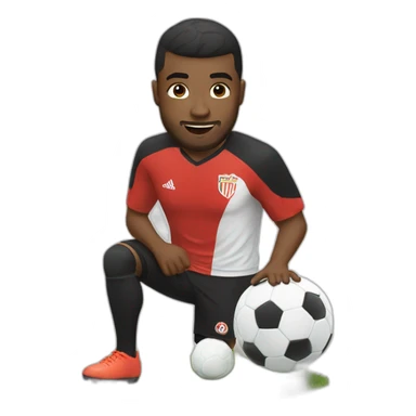 persona jugando futbol sticker