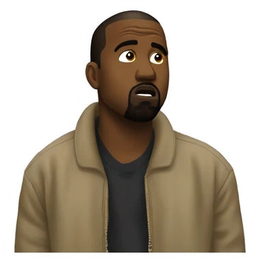 Kanye west doing "shhhh" gesture sticker