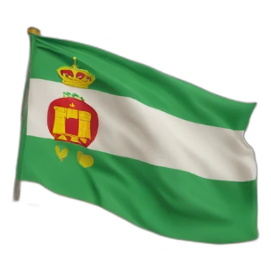 Bandera de Extremadura con una roca sticker