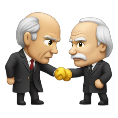 Marx fighting putin sticker