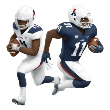 White Arizona football player wearing number 11 sticker