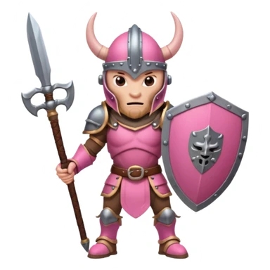 Pink Viking Warrior Ant with armor sticker