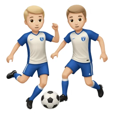 two brothers playings soccer sticker