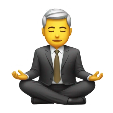 businessman meditating sticker