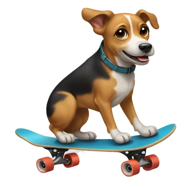 a dog on a skate sticker