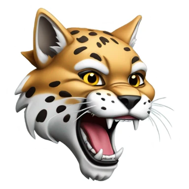 Bobcat mascot dangerous fangs side view sticker