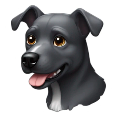 dark-grey-dog-pixel-art sticker
