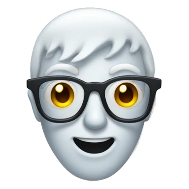 the ghost with the glasses sticker