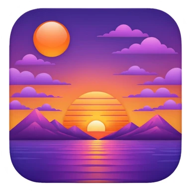 Sunset sticker