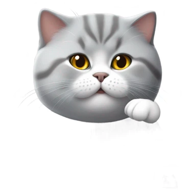 british shorthair cat being pampered  sticker