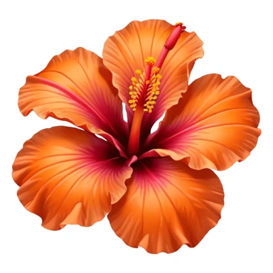 Hibiscus naranja  sticker