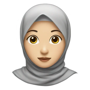 Asian girl with hijab sticker