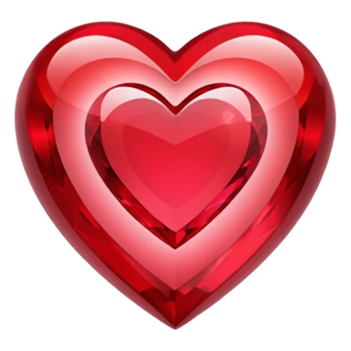 heart with a crystal clear effect sticker