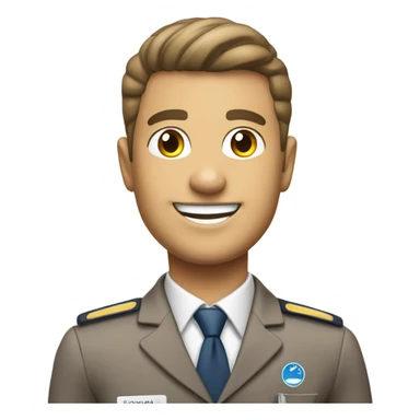 Male flight he attendant sticker