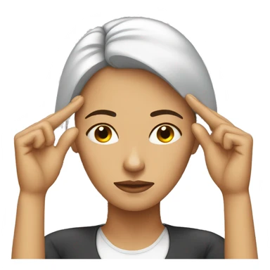 woman headache sticker