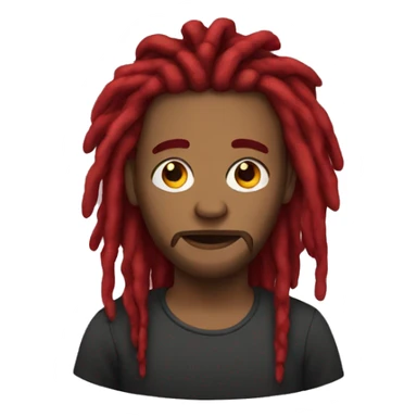 red dreadlocks sticker