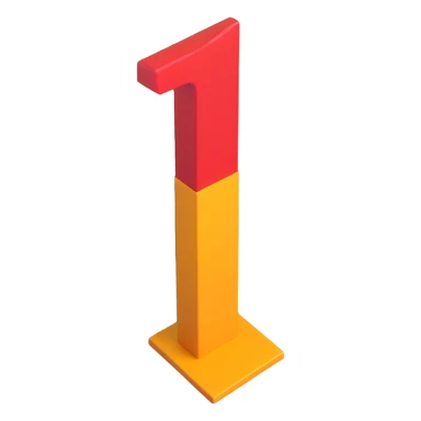 bold clear exclamation mark 3D emoji style sticker