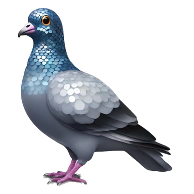 disco ball pigeon sticker