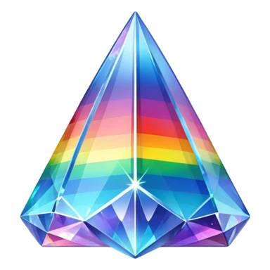 Rainbow prism Skyshard crystal sticker