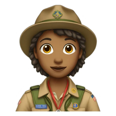 boy scout girl sticker