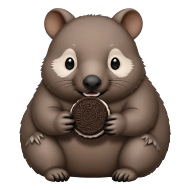 Wombat eating a oreo sticker