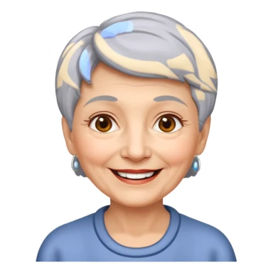Happy birthday old lady short hair sticker