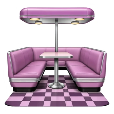 Mauve retro diner sticker