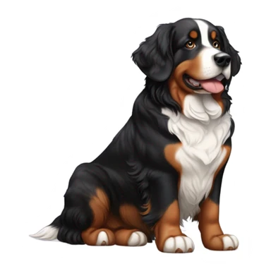 bernese mountain dog with black-brown-white merle dachshund sticker