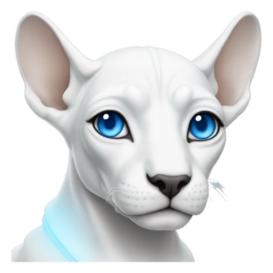 white sphinx with blue eyes  sticker