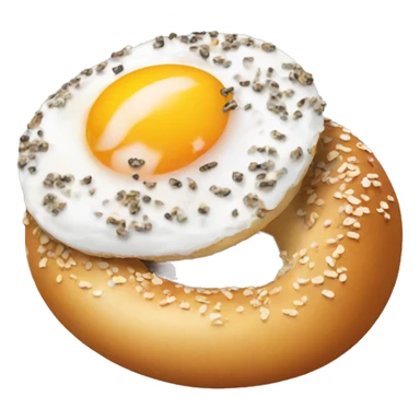 egg everything bagel  sticker