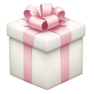 Light pink and white present sticker