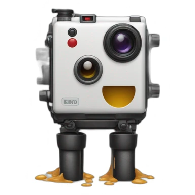 the the back side of the camera is on legs sticker